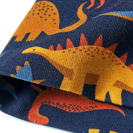 Mütze mit Dino-Muster, blau, Gr. 48/49 ALANA