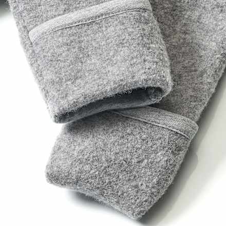 Walkoverall aus Bio-Wolle mit Varioärmeln, grau, Gr. 62/68 ALANA