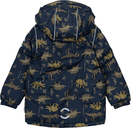 Winterjacke mit Dino-Muster, blau, Gr. 98/104 Mikk-Line