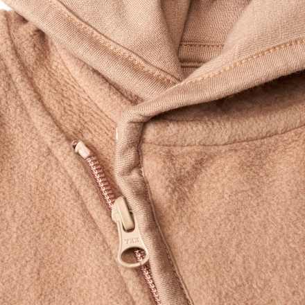 Fleecejacke mit Kapuze, braun, Gr. 62/68 ALANA