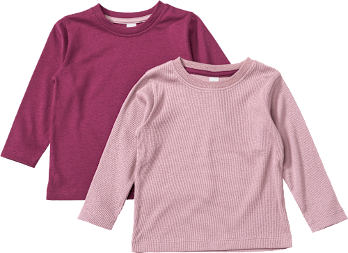 Langarmshirts, rosa + lila, Gr. 128 ALANA
