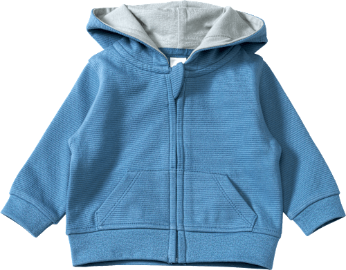 Jacke mit Ripp-Struktur & Kapuze, blau, Gr. 68 ALANA