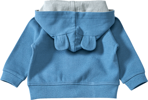 Jacke mit Ripp-Struktur & Kapuze, blau, Gr. 68 ALANA