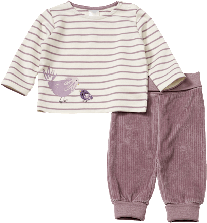 Set mit Langarmshirt & Hose, beige + rosa, Gr. 62 ALANA