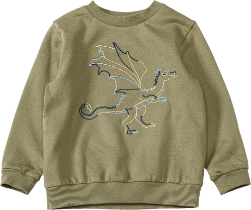 Sweatshirt mit Drachen-Stickerei, grün,, Gr. 116 ALANA