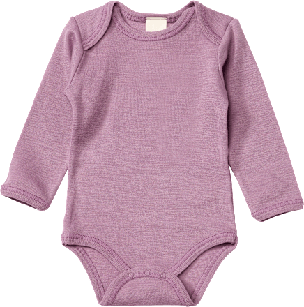 Body Langarm aus Bio-Wolle & Seide, lila, Gr. 98/104 ALANA