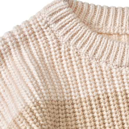 Pullover aus Strick, beige & rosa, Gr. 122 ALANA
