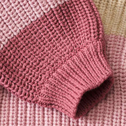 Pullover aus Strick, beige & rosa, Gr. 122 ALANA