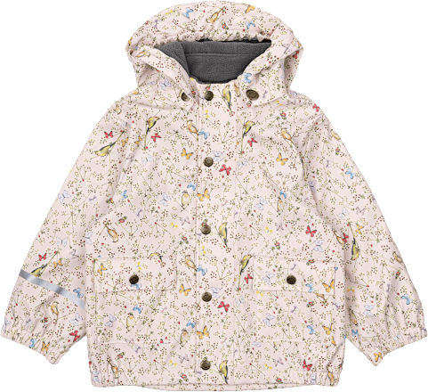 Regenjacke gefüttert mit Schmetterling-Muster, beige, Gr. 98/104 Mikk-Line