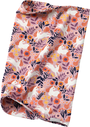 Loop Schal mit Einhorn-Muster, rosa ALANA