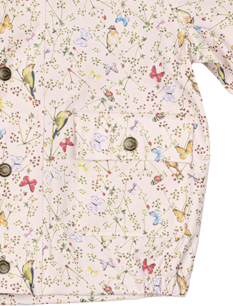 Regenjacke gefüttert mit Schmetterling-Muster, beige, Gr. 98/104 Mikk-Line