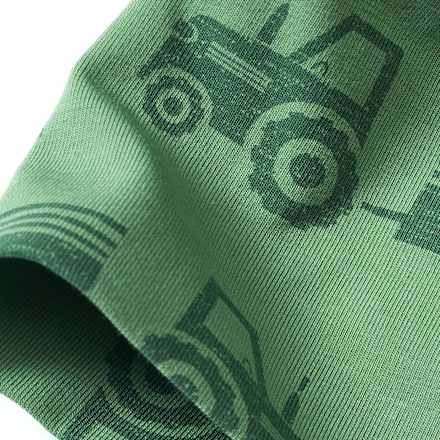 Mütze mit Traktor-Muster, grün, Gr. 50/51 ALANA