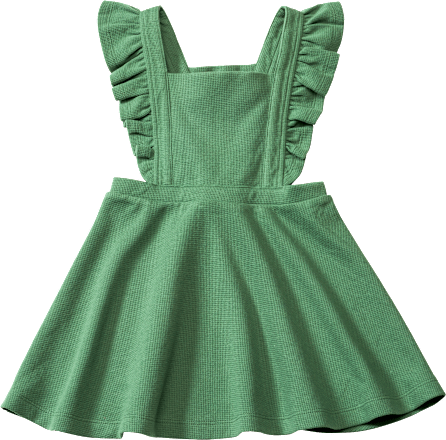 Kleid mit Waffel-Struktur, grün, Gr. 98 ALANA