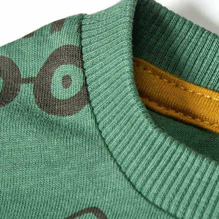 Langarmshirt mit Baustellenfahrzeug-Muster, grün, Gr. 104 ALANA