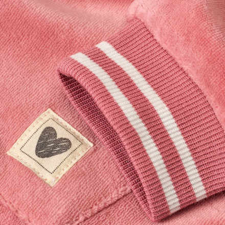 Kleid aus Velours mit Kapuze, rosa, Gr. 116 ALANA