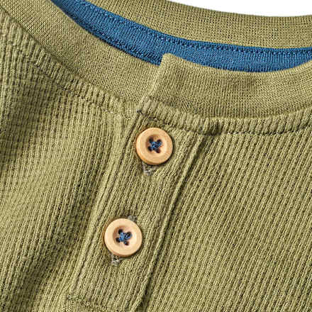 Langarmshirt mit Waffel-Struktur, grün, Gr. 116 ALANA