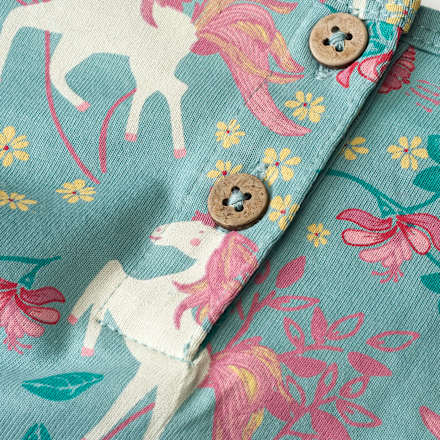 Tunika mit Einhorn-Muster, türkis & rosa, Gr. 110 ALANA