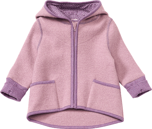 Walkjacke aus Bio-Wolle, flieder & lila, Gr. 98/104 ALANA