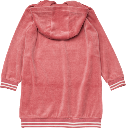 Kleid aus Velours mit Kapuze, rosa, Gr. 140 ALANA