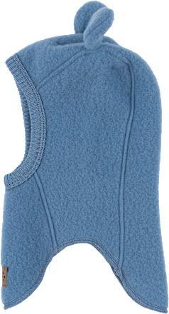 Schlupfmütze mit Merinowolle & Ohren, blau, Gr. 74/80 Mikk-Line