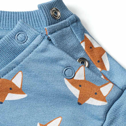 Set mit Sweatshirt & Hose mit Fuchs-Muster, blau, Gr. 80 ALANA