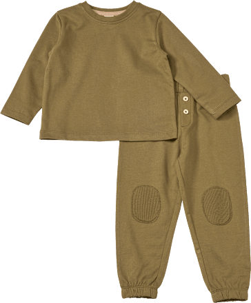 Set mit Langarmshirt & Jogginghose mit Patches, grün, Gr. 92 ALANA