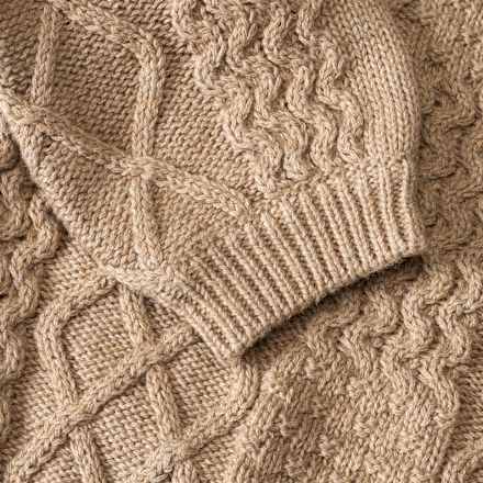 Pullover mit Strick-Muster, braun, Gr. 68 ALANA