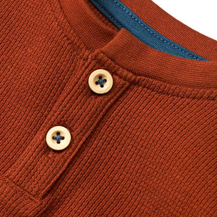 Langarmshirt mit Waffel-Struktur, braun, Gr. 104 ALANA