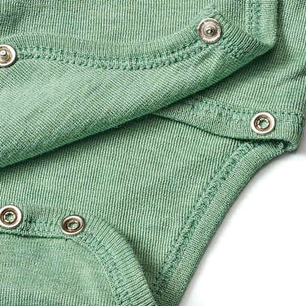 Wickelbody aus Bio-Wolle & Seide, grün, Gr. 74/80 ALANA