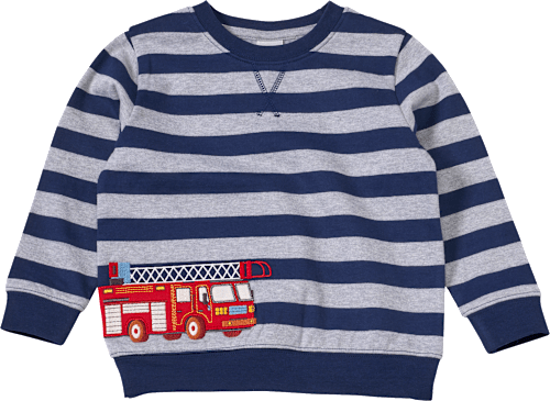 Sweatshirt mit Feuerwehrauto-Applikation, blau, Gr. 104 ALANA