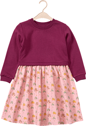 Kleid mit Sweatstoff, lila & rosa, Gr. 110 ALANA