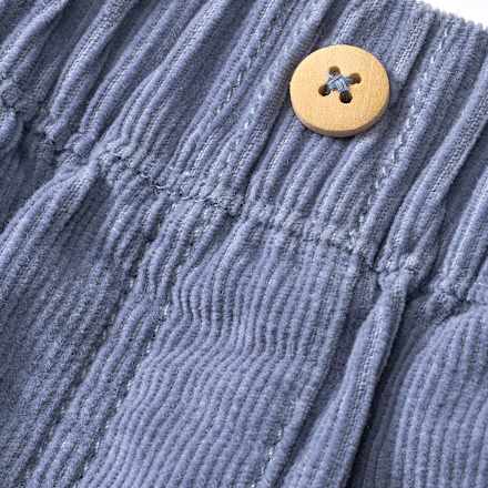 Rock aus Cord mit Blumen-Stickerei, blau, Gr. 128 ALANA