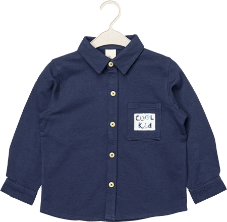 Hemd aus Sweat-Stoff mit Patch, blau, Gr. 104 ALANA