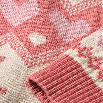 Pullover aus Strick mit Norweger-Muster, beige, Gr. 128 ALANA