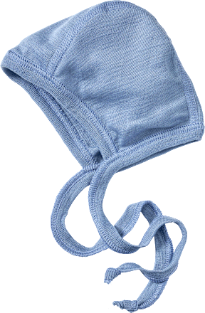 Mütze aus Bio-Wolle und Seide, blau, Gr. 38/39 ALANA