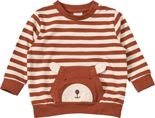 Sweatshirt mit Kängurutasche & 3D-Applikation, braun, Gr. 86 ALANA