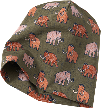 Mütze mit Tier-Muster, grün, Gr. 50/51 ALANA