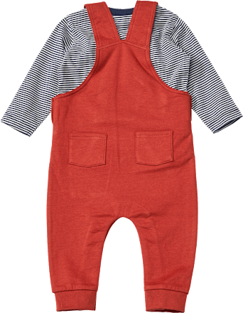 Set mit Latzhose mit Fuchs-Motiv & Langarmshirt, braun, Gr. 86 ALANA