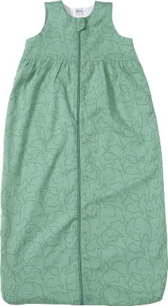Schlafsack  1 TOG mit Elefanten-Muster, grün, 130 cm ALANA