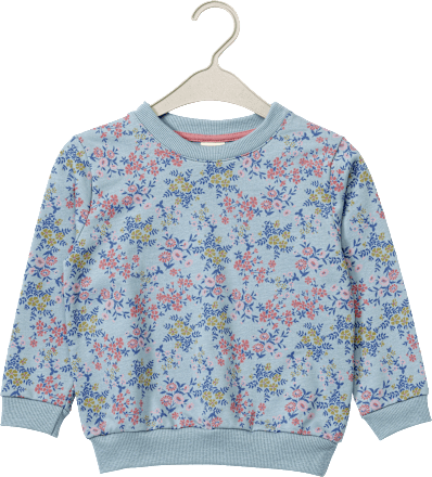 Sweatshirt mit Blumen-Muster, blau, Gr. 116 ALANA