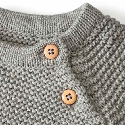 Pullover aus Strick, grau, Gr. 74 ALANA