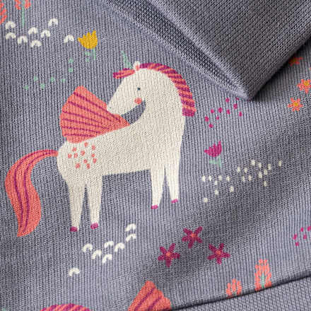 Sweatshirt mit Einhorn-Muster, grau, Gr. 116 ALANA