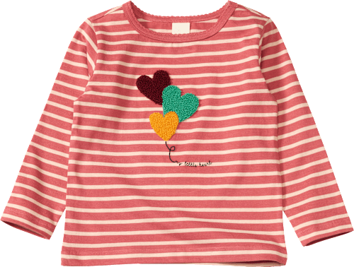 Langarmshirt mit Herz-Applikation, rosa, Gr. 104 ALANA