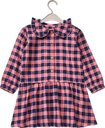 Kleid aus Flanell & mit Karo-Muster, rosa, Gr. 116 ALANA