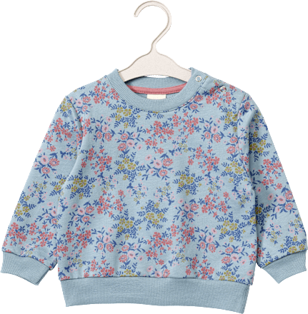 Sweatshirt mit Blumen-Muster, blau, Gr. 74 ALANA