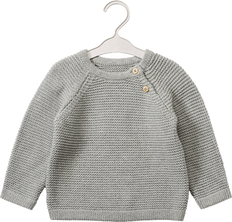 Pullover aus Strick, grau, Gr. 74 ALANA