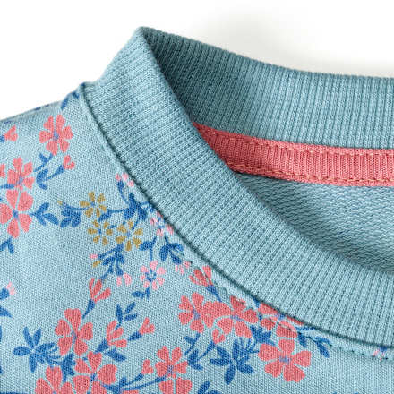 Sweatshirt mit Blumen-Muster, blau, Gr. 104 ALANA