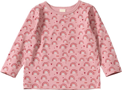 Langarmshirt Pro Climate mit Regenbogen-Muster, rosa, Gr. 92 ALANA