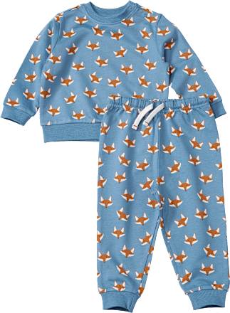 Set mit Sweatshirt & Hose mit Fuchs-Muster, blau, Gr. 80 ALANA