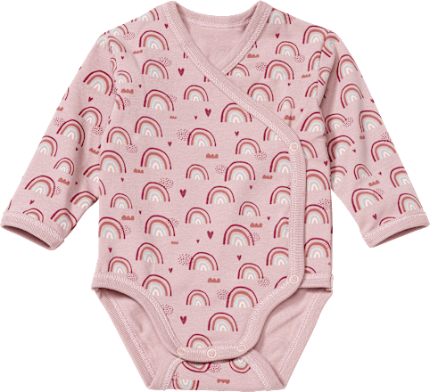 Wickelbody Pro Climate mit Regenbogen-Muster, rosa, Gr. 62/68 ALANA